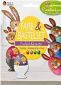Produktbild: 3x HEITMANN Oster Eier Farbe Kaltfarben Gelb Rot Violett Grün Blau Sticker