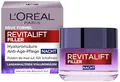 Produktbild: L'Oréal Paris Anti-Aging Nachtpflege: aufpolsternd und gegen Falten, Feuchtigkeitspflege mit Hyaluronsäure, feuchtigkeitsspendende & glättende Nachtcreme, Revitalift Filler, 1 x 50ml
