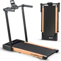 Produktbild: Elektrisches Laufband FoldPro 2in1 mit LCD-Display, Bluetooth & APP Funktion, für zu Hause und Büro, motorisiertes Fitnessgerät, Heimtrainer - wood