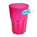 Produktbild: DoimoFlair Cocktailglas Graniti 35 cl. aus Hartes Acryl Kunststoff Cocktailbecher Plastik Pink Frost Optik Set 5 stk.