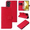 Produktbild: Handy Tasche für Samsung Galaxy S22 Handyhülle Blumen Buch Klapp Cover Case Rot