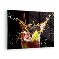 Produktbild: Wandbilder 70x50cm Glasbild Trinken saft cocktail nachtisch Bilder Art Wanddeko