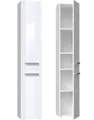Produktbild: Badezimmerschrank Regal Hochschrank Nel II Weiß Hochglanz