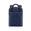 Produktbild: reisenthel allday backpack M - vielseitiger Rucksack für Alltag, Reisen, Einkaufen oder Arbeit - wasserabweisend, Handgepäck zugelassen, Couleur:mixed dots red