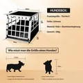 Produktbild: Hundetransportbox Aluminium Hundebox Kofferraum Robust Verschließbar Trapezförmig Reisebox Autobox Tiertransportbox Hundetransportbox M - Cadoca