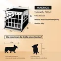 Produktbild: Hundetransportbox Aluminium Hundebox Kofferraum Robust Verschließbar Trapezförmig Reisebox Autobox Tiertransportbox Hundetransportbox M - Cadoca