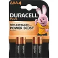 Produktbild: AAA-Batterien Duracell Alkaline Plus 4 Stück
