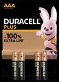 Produktbild: Duracell Plus-AAA K4 Micro (AAA)-Batterie Alkali-Mangan 1.5V 4St.