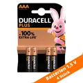 Produktbild: 4 x Duracell Plus Batterien AAA Micro LR03 1,5V Alkali-Mangandioxid 1 x 4er