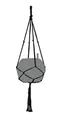 Produktbild: LECHUZA-Zubehör Makramee-Aufhängung Cotton Pure 90 cm schwarz aus Baumwolle, 13896