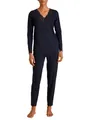 Produktbild: CALIDA Elegant Dreams Pyjama, lang Damen, luftiger Schnitt, mit Spitzendetails, fließend und anschmiegsam