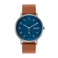 Produktbild: Skagen Herrenuhr Kuppel quarz/3 Zeiger Uhrwerk 44mm Gehäusegröße mit einem Lederarmband SKW6888, Blau
