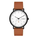 Produktbild: Skagen Herrenuhr Kuppel quarz/3 Zeiger Uhrwerk 44mm Gehäusegröße mit einem Lederarmband SKW6889