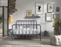 Produktbild: VIPACK - Jugendbett BRONXX mit Liegefläche 140 xx 200 cm, Ausf. Metall Denim Blau matt