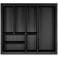 Produktbild: SO-TECH® Besteckeinsatz ORGA-BOX Junker Slim lavagrau mit Perlstruktur, 525 x 476 mm im 60er Schrank im SO SLIM Schubladensystem grau 52.5 cm x 5.2 cm x 47.6 cm