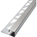 Produktbild: Fliesenschiene Eckprofil Quadratprofil Edelstahl, Fliesenprofil - Gebürstet 2,5m x 12,5mm, 1 Stück - Dalsys