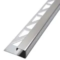 Produktbild: Dalsys Fliesenschiene Eckprofil Quadratprofil Edelstahl Gebürstet 2,5m x 12,5mm, Fliesenprofil