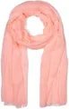 Produktbild: styleBREAKER Damen Schal Leicht & Transparent mit kurzen Fransen | Einfarbiges Halstuch für Frühling und Sommer | Weiches großes Schultertuch 188 x 100 cm, Farbe:Apricot