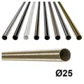 Produktbild: MDEKOR Gardinenstange Gardinenrohr aus Metall – Stahlrohr für Stangen Ø 16, 19 & 25 mm, Ø 25 mm Antik Gold, Länge 140 cm goldfarben 140 cm