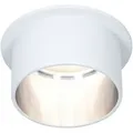 Produktbild: LED Einbauleuchte Gil Coin IP44 rund 68mm Coin 6W 470lm 230V dimmbar 2700K Weiß matt/Eisen gebürstet - 93384