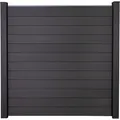 Produktbild: Groja Solid Sichtschutzelement 12 Lamellen ohne Pfosten anthrazitgrau 180x180cm