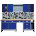 Produktbild: Küpper Sparset 70412-7, 240 Cm Breit, Werkbank, Hängeschrank, Lochwand, Ultramarinblau