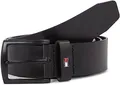 Produktbild: Tommy Hilfiger Herren Gürtel Denton Matte 3,5 cm Ledergürtel, Schwarz (Black), 95 cm