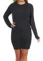 Produktbild: VERO MODA Mini Strickkleid Meliert Langarm Rundhals Regular Fit Kleid Kurz Basic Oberschenkellang VMDOFFY