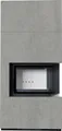 Produktbild: Kaminbausatz KRATKI FLOKI BOX rechts 8 kW Ø 160 Quarzsinter CEMENTO GRIGIO BOCCIARDATA mit Türfeder