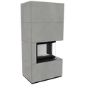 Produktbild: Kaminbausatz FLOKI BOX rechts 8 kW Ø 160 CEMENTO GRIGIO BOCCIARDATA mit Türfeder