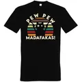 Produktbild: Youth Designz T-Shirt Pew Pew Madafakas Herren Shirt mit lustigem Katzen Print schwarz XL