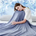 Produktbild: Selbstkühlende Decke Q-Max 0,5 Baumwolle Camping Sommer Thermisch Blau 150x200cm
