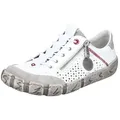 Produktbild: Rieker Slip-On Sneaker mit Sohle im Used-Look, Freizeitschuh, Halbschuh, Schlupfschuh weiß 42 EU