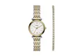 Produktbild: Fossil Quarzuhr Carlie ES5450SET, (Set, 2-tlg., Uhr mit Armband), Armbanduhr, Damenuhr, Edelstahlarmband, Ideal auch als Geschenk