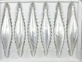 Produktbild: 6 TLG. Glas-Zapfen Set in Ice Weiss Silber Regen - Christbaumkugeln - Weihnachtsschmuck-Christbaumschmuck