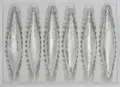Produktbild: Navidacio Christbaumschmuck 6 tlg. Glas-Zapfen Set in Ice Weiss Silber Regen