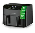 Produktbild: GOURMETmaxx Heißluftfritteuse Doppelkammer-Heißluftfritteuse 2x 3,5L,  Airfryer, 2400 W, Pommes & Nuggets fettarm zubereiten 2400 Watt 9 Funktionen bis 230°
