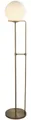 Produktbild: Searchlight Stehlampe Sphere Floor Lamp - Antique Brass & Opal Glass Shade, Leuchtmittel wechselbar