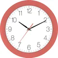 Produktbild: Eurotime Funkwanduhr, 30 cm, Apricot Aprikose, Kunststoffgehäuse, gewölbtes Echtglas, automatische Zeitein- und Zeitumstellung von Sommer- und Winterzeit, 52800-01-1