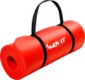 Produktbild: MOVIT Gymnastikmatte Pilates, Gymnastik, Yoga, Matte - hautfreundlich und , Yogamatte für Zuhause oder Unterwegs - 183x60x1,0cm, Rot