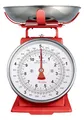 Produktbild: TERRAILLON Vintage-Küchenwaage – Manuelle Tara, großes Ziffernblatt und 1 L Schüssel, Wiegebereich 5 kg – Modell 'Tradition 500' Rot