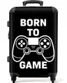 Produktbild: NoBoringSuitcases.com© Kinderkoffer mit leuchtende Räder - Zitat - Gaming - Controller - Jungen 67 cm - 72, 4 Rollen, Reisekoffer mit Rollen Mittelgroßer für 20kg, Jungenkoffer