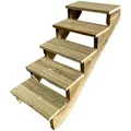 Produktbild: Vinuovo Außentreppe Holz 5 Stufen 60cm ohne Setzstufen