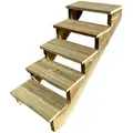 Produktbild: Vinuovo - Außentreppe Holz H88cm 5 Stufen, Breite 60cm, Ohne Setzstufen