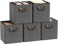 Produktbild: Woltu Aufbewahrungsbox (5 St), faltbare Stoffboxen 5 Stück, mit Griffen Metallrahmen