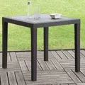 Produktbild: PROGARDEN Quadratischer Outdoor-Tisch, Struktur aus Hartharz mit Rattan-Effekt, Made in Italy, 80 x