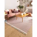 Produktbild: benuta Wollteppich Karla, rechteckig, Höhe: 5 mm, Kunstfaser, Berber, Ethno-Style, Wohnzimmer rosa 120 cm x 170 cm x 5 mm