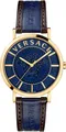 Produktbild: Versace VEJ400321 V-Essential gold blau braun Leder Herren Uhr NEU