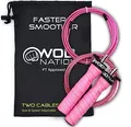 Produktbild: WOD Nation Attack Speed Springseil: Verstellbare Springseile: Einzigartiges Trainingssystem mit zwei Kabeln: Ein dickes und ein leichtes 11-Fuß-Kabel – Rosa
