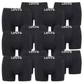 Produktbild: 12er Pack Herren Levis Solid Basic Boxer Brief Boxershorts Unterwäsche Pants, Farbe:884 - Jet Black, Bekleidungsgröße:XL